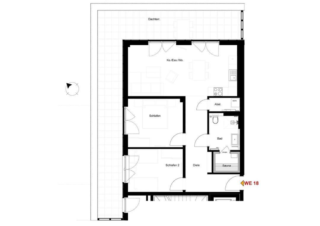Penthouse 18 - Mit Dachterrasse Und Sauna Dorum Eksteriør billede